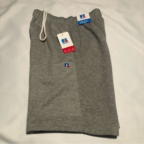 Russell Fleece Shorts Mens Small Gray - Picture 1 of 2